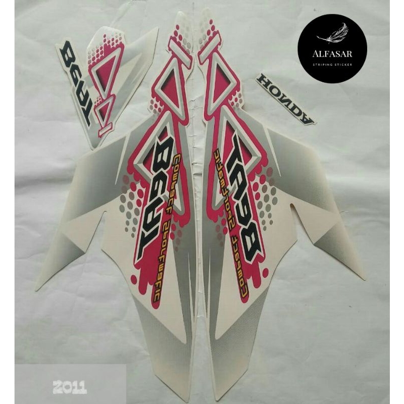 STICKER Striping HONDA BEAT KARBU 2011 Putih