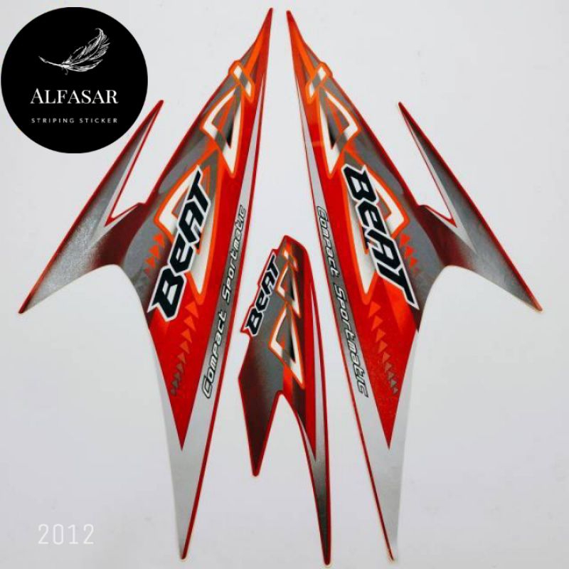 STICKER Striping HONDA BEAT karbu 2012 Merah