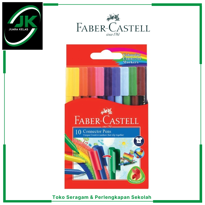 

[JK] Faber-Castell Spidol Warna Marker Connector Pen 10