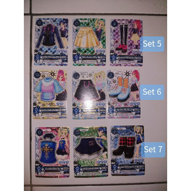 [SALE] Aikatsu : Set Card-Common Ichigo, Aoi, Yurika, Ran, Otome, Kaede, dll