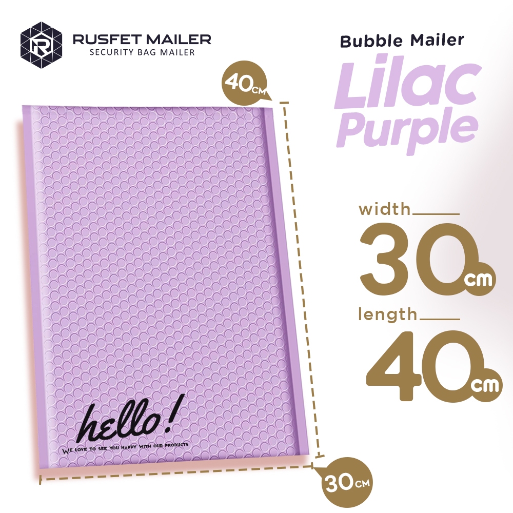 Amplop Bubble Mailer Envelope Bubble Lilac Purple 30x40 Bubble Packing