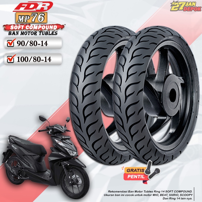 Ban Motor FDR MP76 Ring 14 Tubles Ban Motor Tubeless Mio Beat Vario Scoopy Ring 14 Tubles