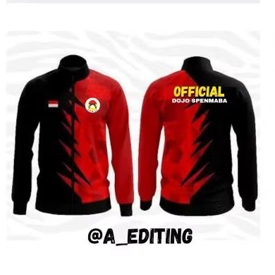Jaket tracktop custom logo dan nama