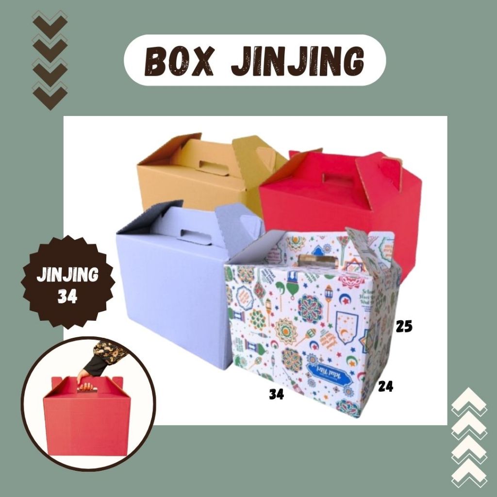 

Kardus Jinjing 34x24x25 Gable Box Dus Parcel Packing Buah Hampers Kemasan Idul fitri