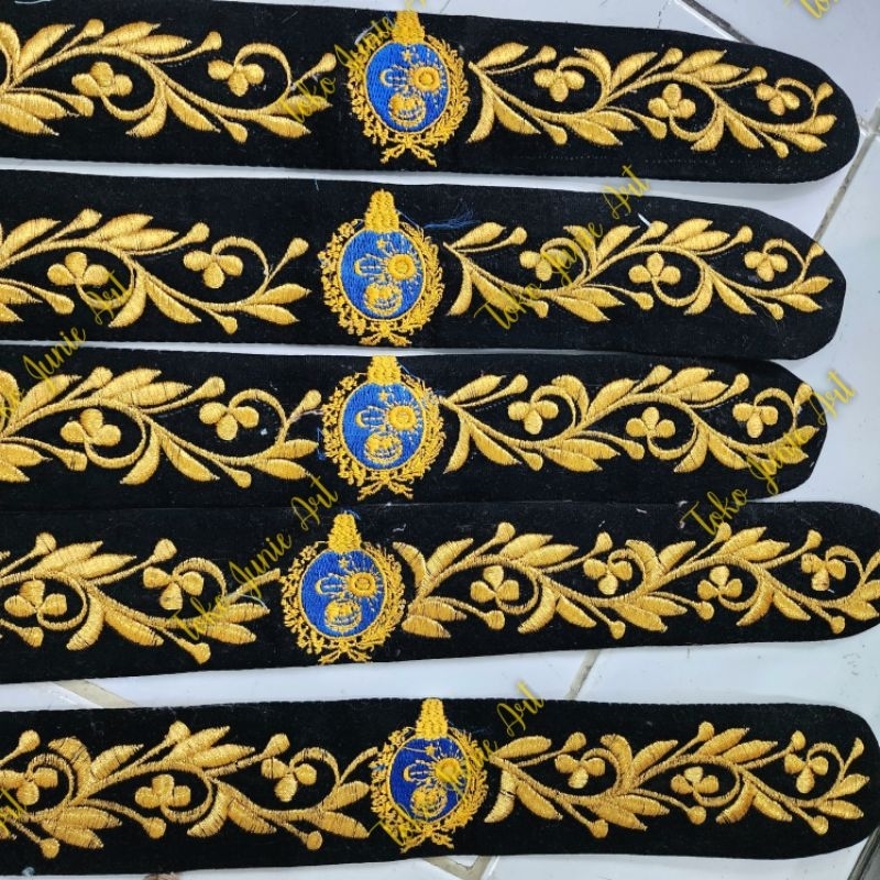 SABUK EPEK LOGO KERATON KASUNANAN SURAKARTA SOLO SABUK BESKAP EPEK BORDIR