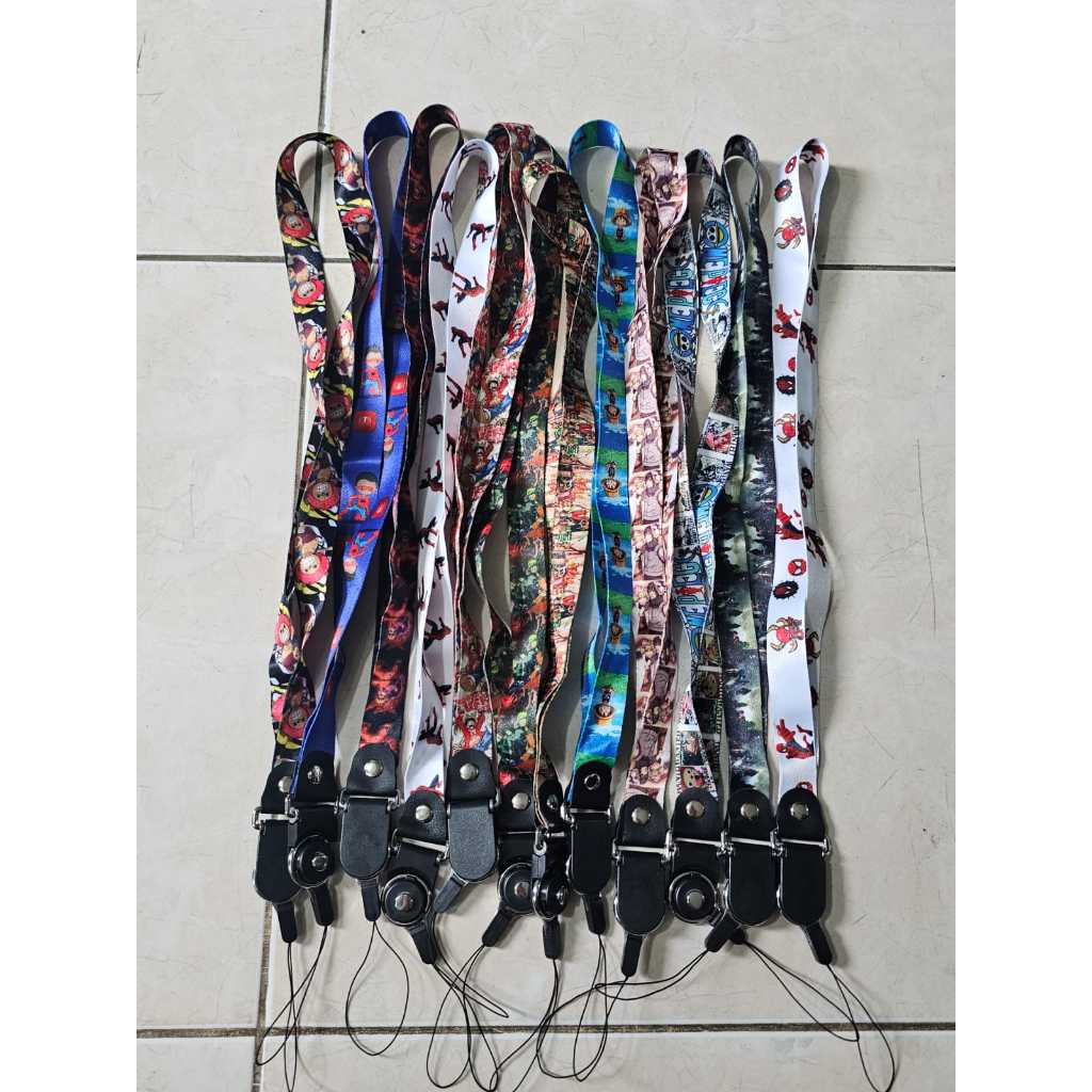 Variasi Marvel / Anime Tali Gantungan HP panjang / Strap Gantungan HP / Id Card