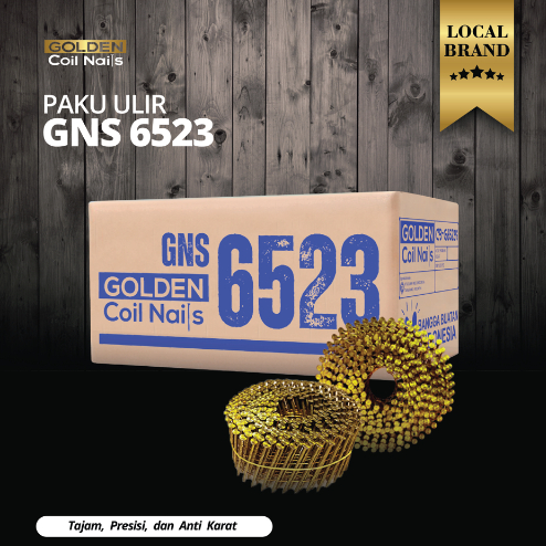 Paku Tembak Coil Nails Pallet 65mm 2.3 Ulir (GNS 6523)