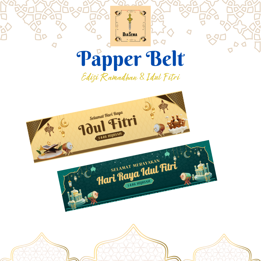 

Paper Belt Puasa & Lebaran Paperbelt Sleeve Label Segel Box Packaging Ap150 Persegi Panjang Diasena