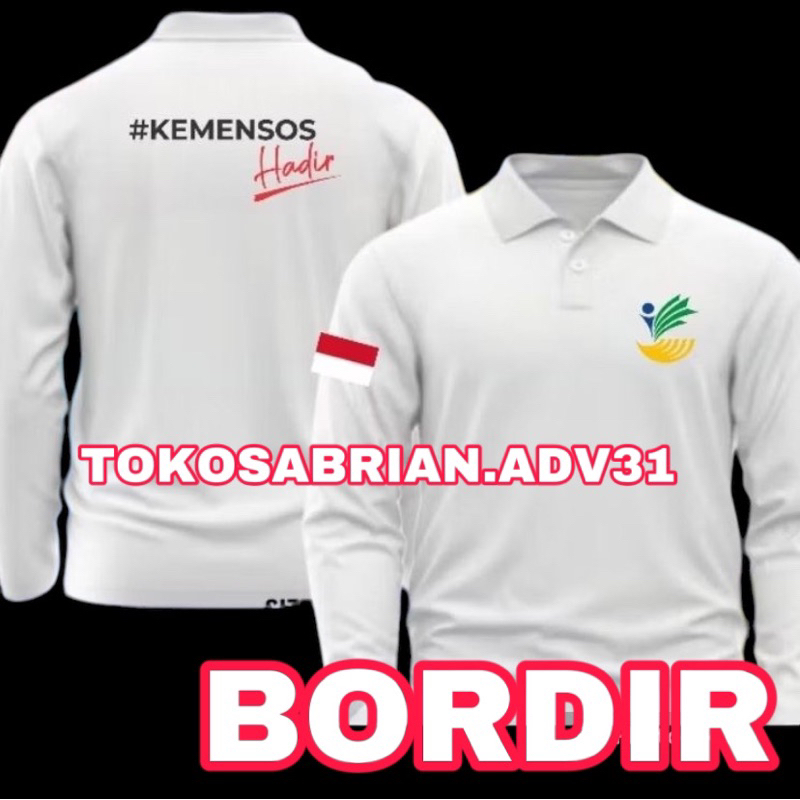 Baju Kaos kemensos Hadir Kaos PKH Baju PKH Kaos Katun Kemensos Hadir Polo shirt Kemensos Hadir