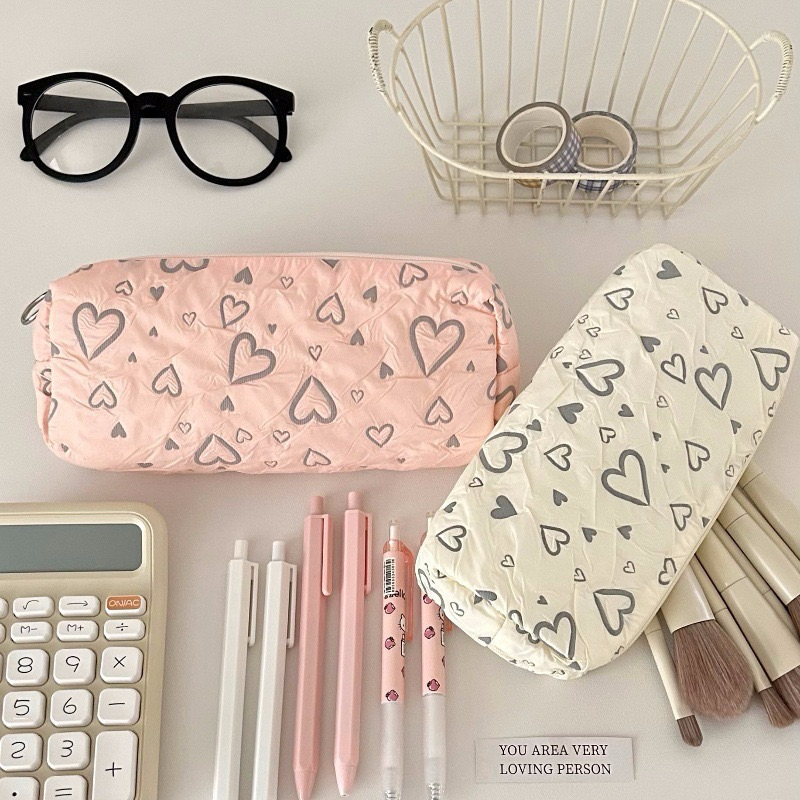 

RB PINKY ROW - Pastelia Love Make Up Pouch - Pouch - Pencil Case - Tempat Pensil Kotak Pensil
