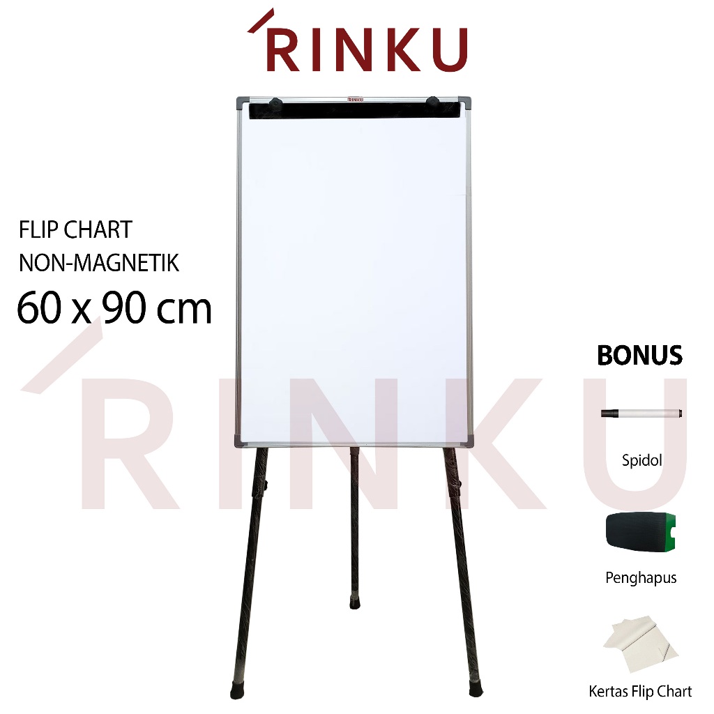 

Flip Chart Papan Tulis Non Magnetik Rinku 60x90 cm