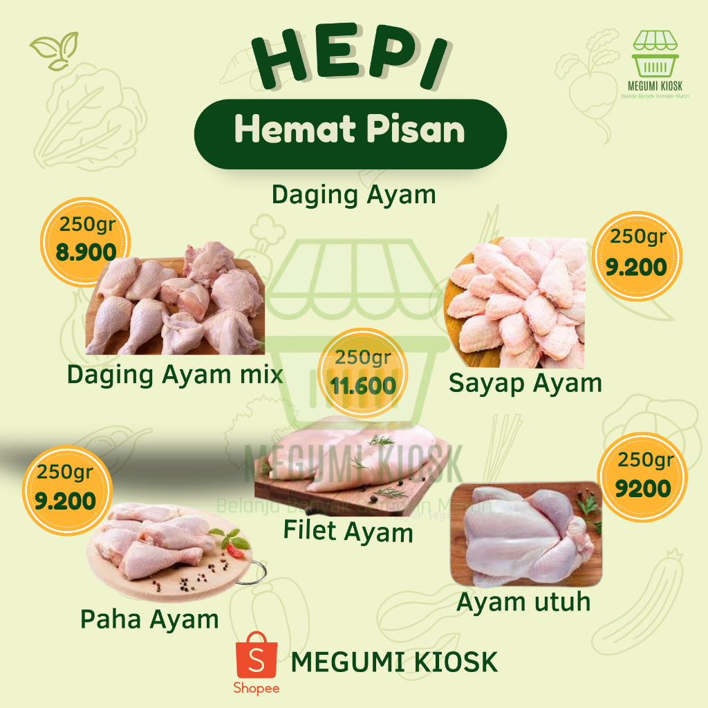 

MEGUMI KIOSK Hemat Pisan Daging Ayam Sayap
