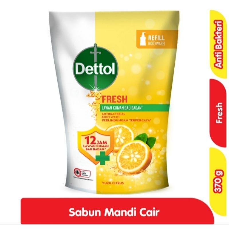 sabun mandi cair dettol bodywash fresh 370g