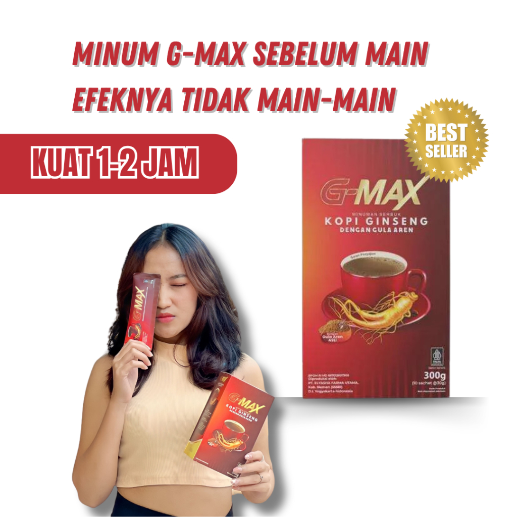 

G-MAX Original Minuman Kopi Stamina Pria Dewasa Extra Gingseng Original Tahan Lama Awet Bersama Pasangan