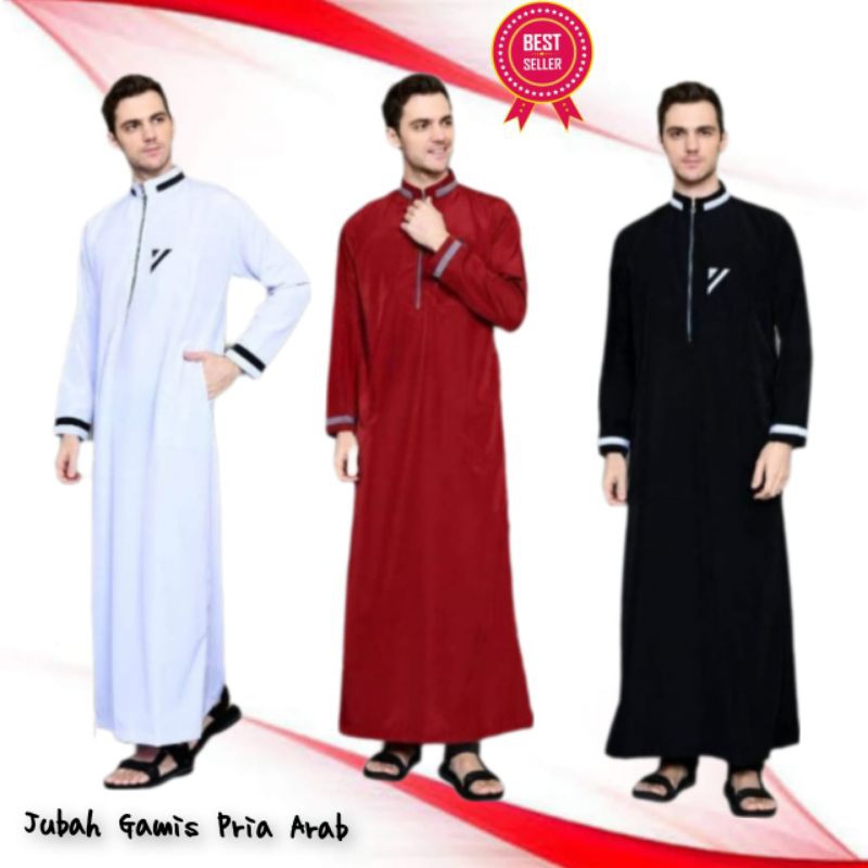 JUBAH GAMIS PRIA ARAB / BAJU GAMIS PRIA / BAJU GAMIS TERLARIS
