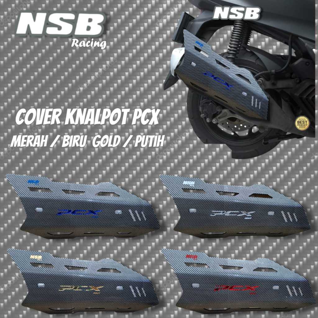 COVER KNALPOT PCX 160 NSB RACING CARBON Muffler Tutup Knalpot PCX 160 AKSESORIS MOTOR HONDA PCX 160