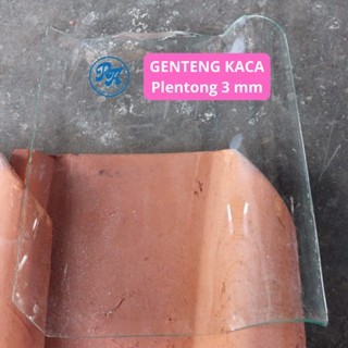 GENTENG KACA Plentong Transparan Cetak Tebal 3 Mm Bahan Premium Tahan Lama