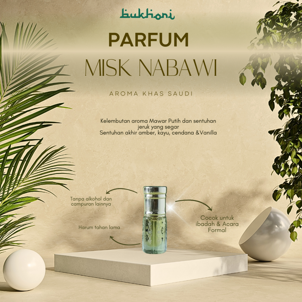 Parfum Misk Nabawi Al Madinah by Suara Madinah - Parfum Elegant Aroma Khas Saudi tahan lama