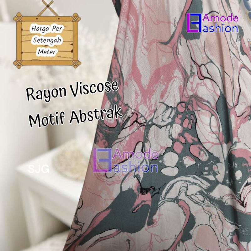 Kain Rayon Viscose Motif Abstrak