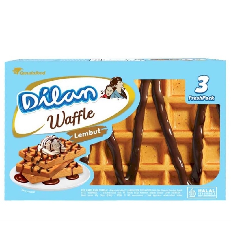 

Dilan Coklat Waffle Lembut isi 3x16g