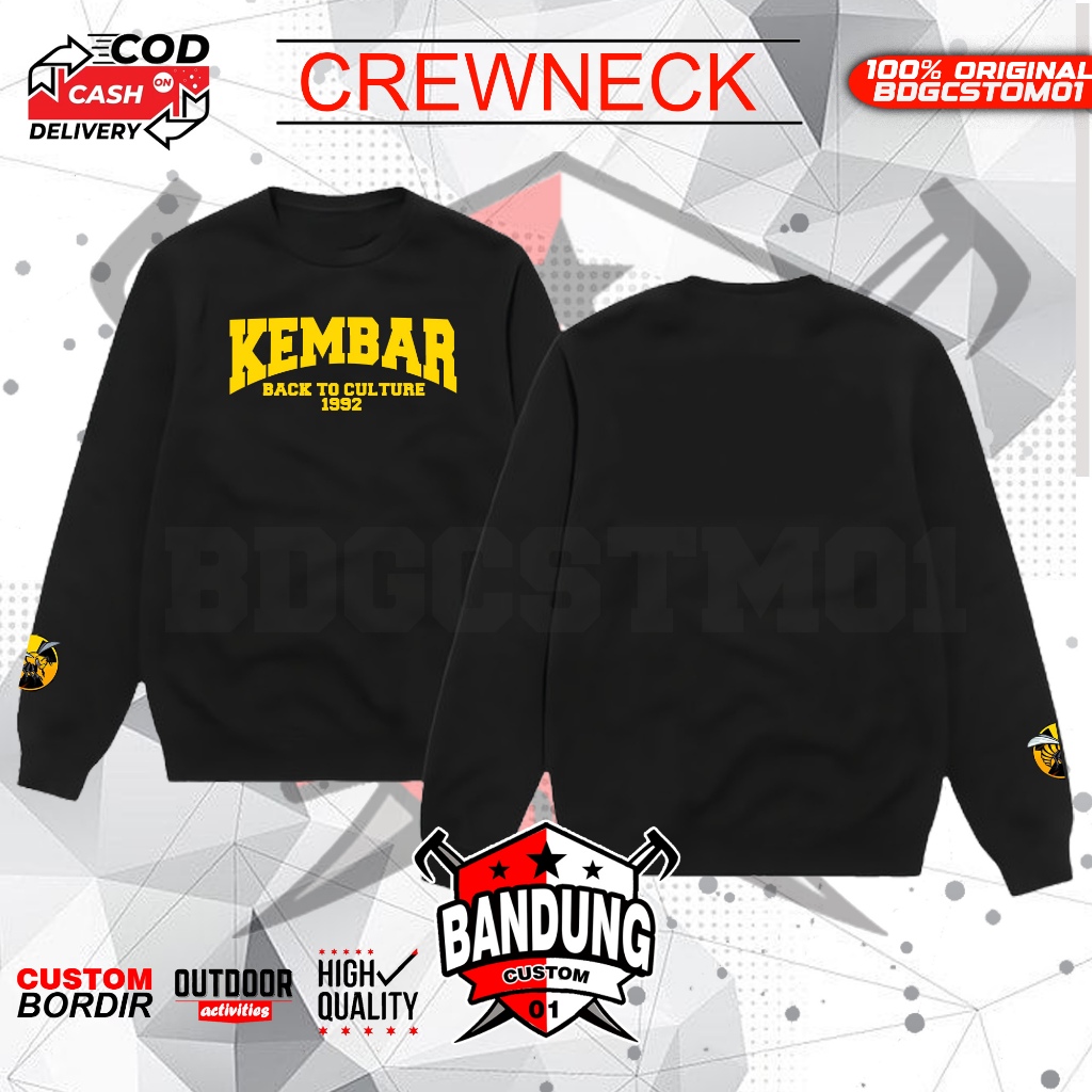 Jaket Crewneck XTC KEMBAR - Jaket XTC KEMBAR - Sweater Crewneck XTC KEMBAR Hitam