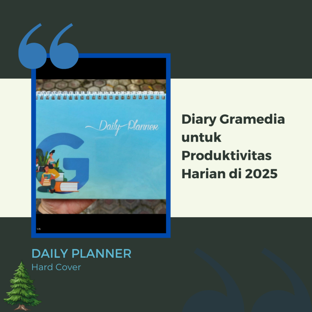 

Jurnal Harian Hard Cover Gramedia Daily Planner Agenda Tahunan Diary - Paper, Stationery