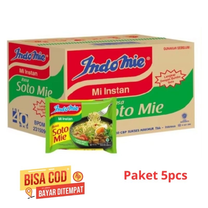 

Paket Indomie soto isi 5