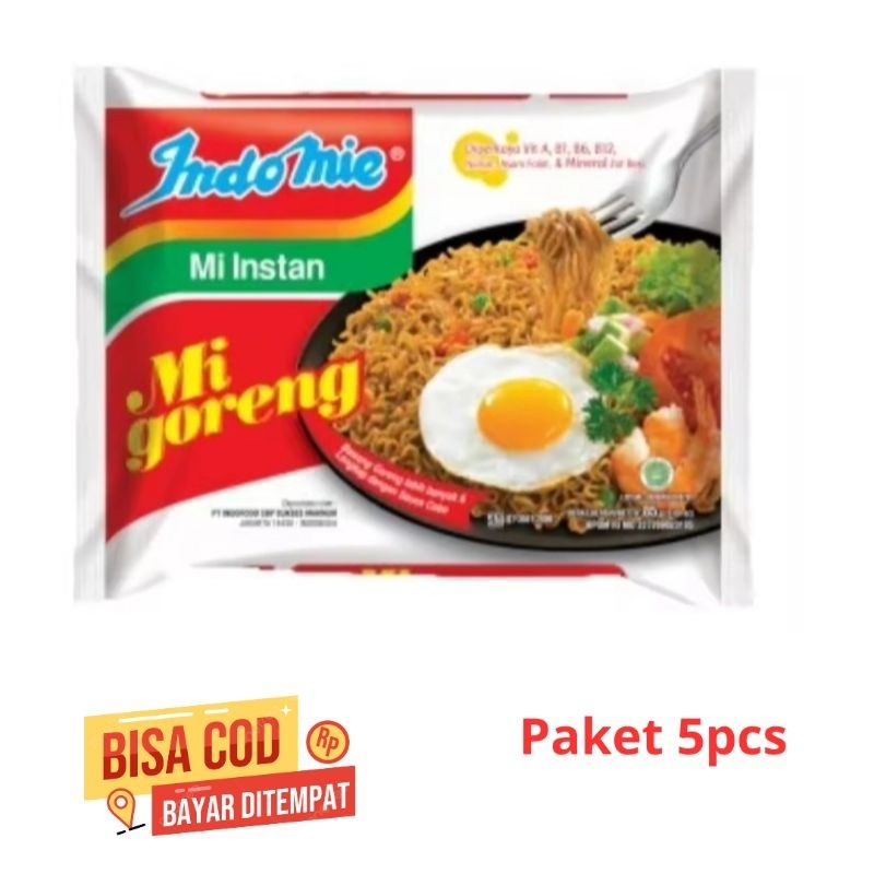 

Paket Indomie goreng isi 5