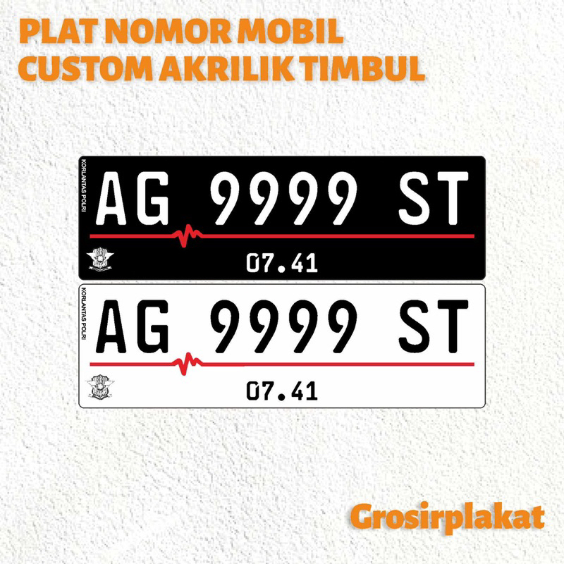Plat Nomor Mobil Plat Mobil Akrilik Custom Timbul
