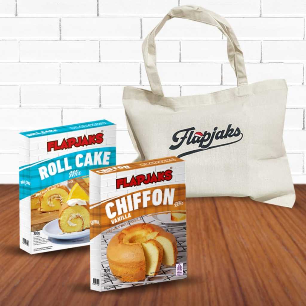 

Flapjaks Chiffon vanilla + Roll cake Mix Bundling Tote Bag
