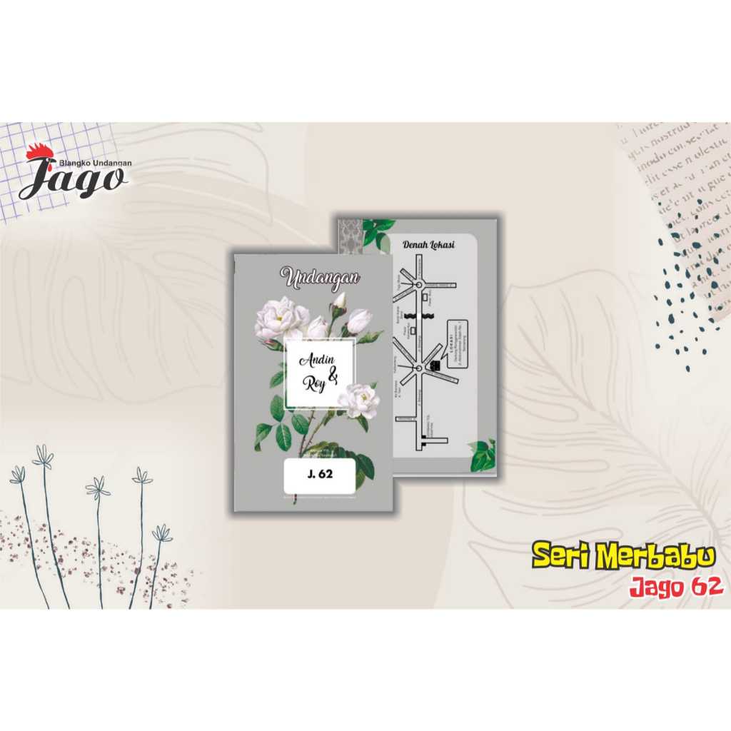 Blangko Undangan Pernikahan Murah Jago 62