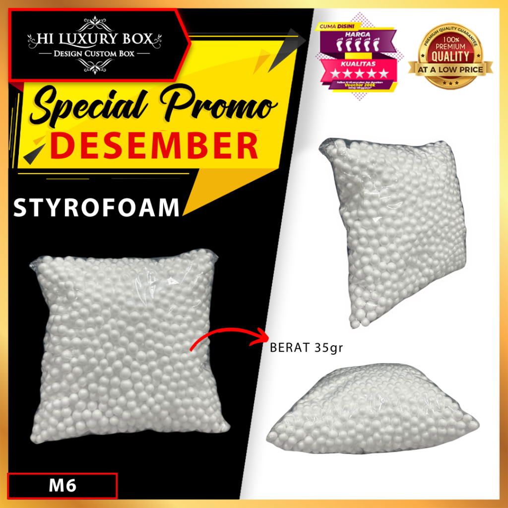 

Butiran Gabus Sterofoam / Styrofoam Bola Putih Hiasan Souvenir / Aksesoris Hampers/M6