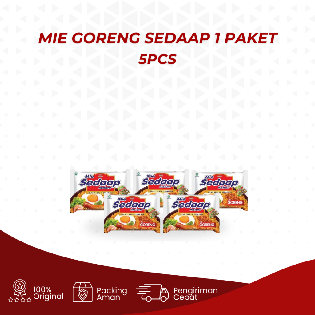 

Mie Sedaap Goreng Original 1 Paket ( 5pcs )