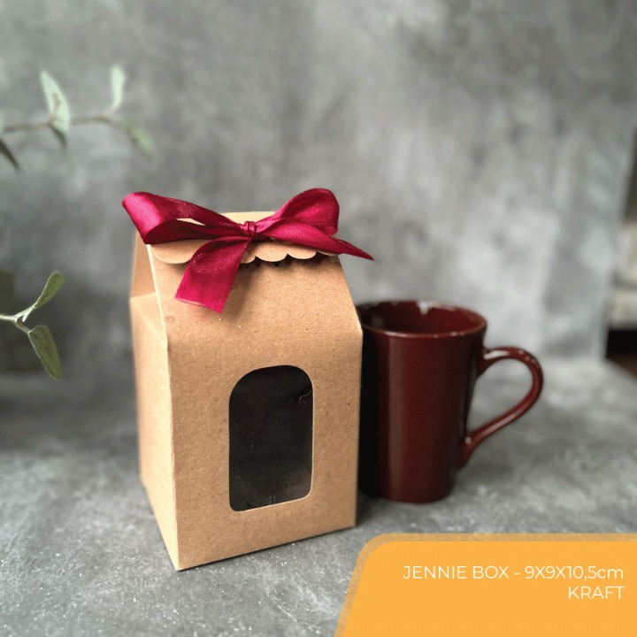 

10 Pcs Box Polos Premium Kotak Mug Material Kraft 350gsm Ukuran 9x9x10,5 cm