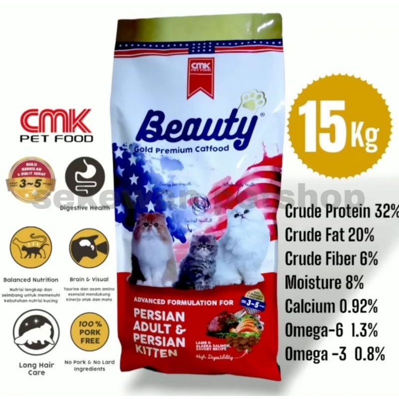 PERSIAN BEAUTY GOLD PREMIUM CAT FOOD 15KG