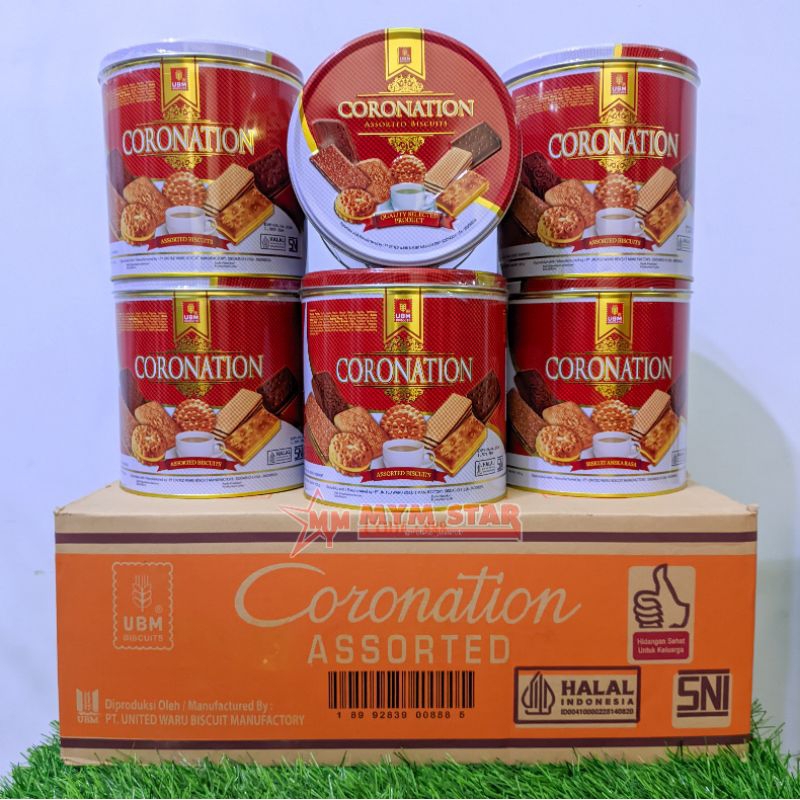 

(1 DUS) UBM Coronation Assorted Biscuits Kaleng 450g isi 6