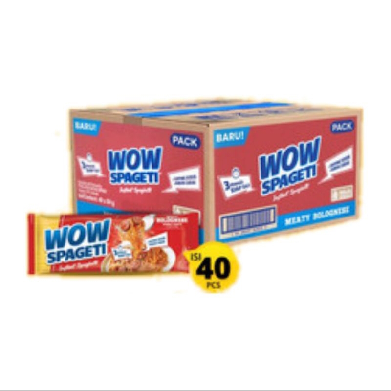 

Wow Spageti Meaty Bolognese Instan ( 1 Dus / 40 Pcs )