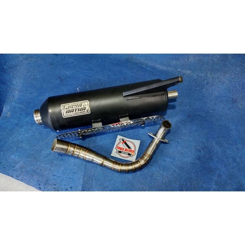 knalpot beat fi beat carbu inlet 38 moncong shijiro set tameng original jaya artha racing | knalpot 