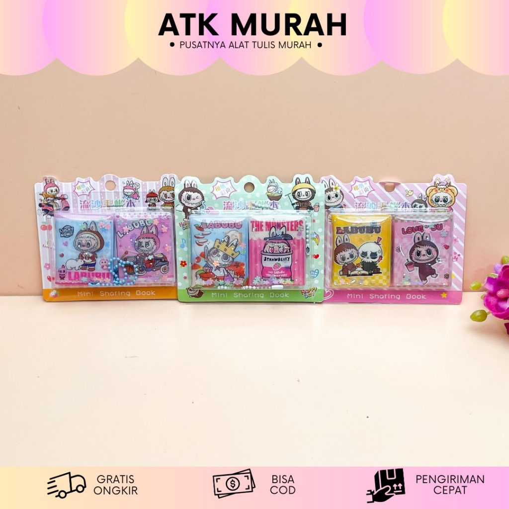 

BUKU STICKER MINI 1 SET ISI 2 PCS LABUBU XM-A14 BK-1718 STIKER LUCU IMUT POPMART BAGUS MURAH TERJANGKAU COD