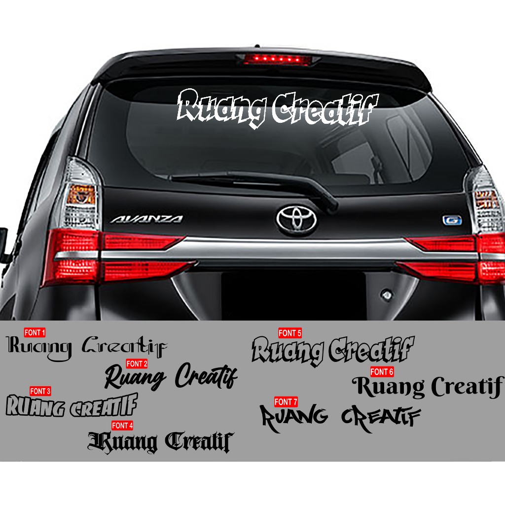 CUTTING STIKER REQUEST NAMA / STIKER MOBIL / NAMA STIKER KEREN