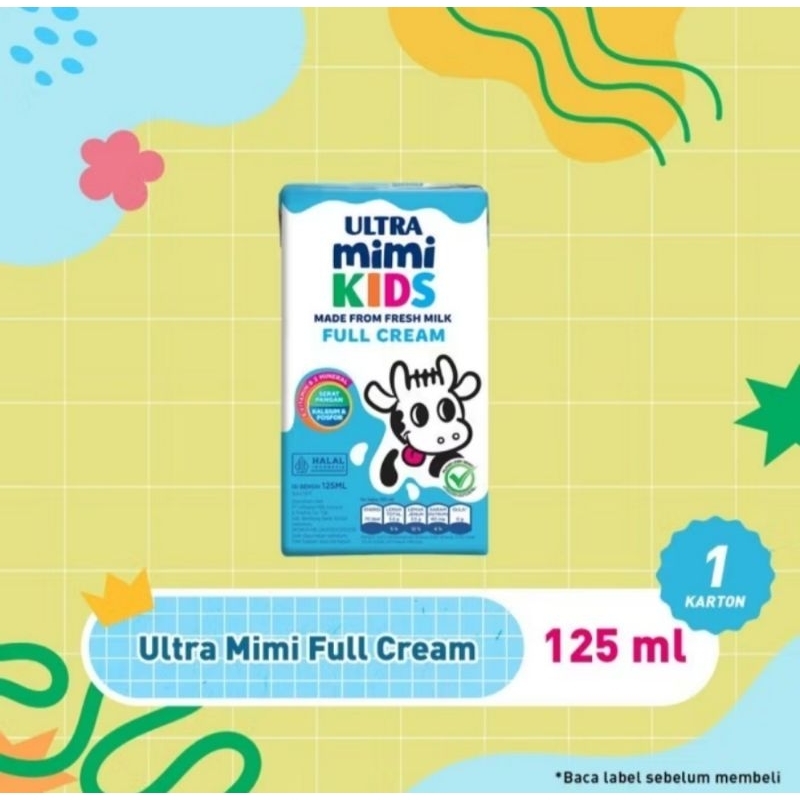 

Ultra Mimi Full Cream 125 ml | SUSU UHT PLAIN 1 DUS | SUSU UHT PLAIN ULTRA MIMI | SUSU UHT PLAIN MPASI | SUSU PLAIN 125ML | SUSU UHT 1 DUS