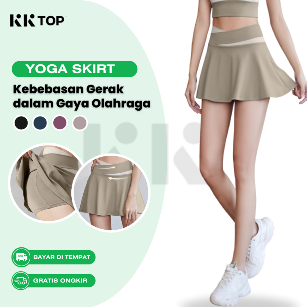 KKTOP Skirt Rok Olahraga Wanita High Waist Celana Olahraga Gym Sport (R001)