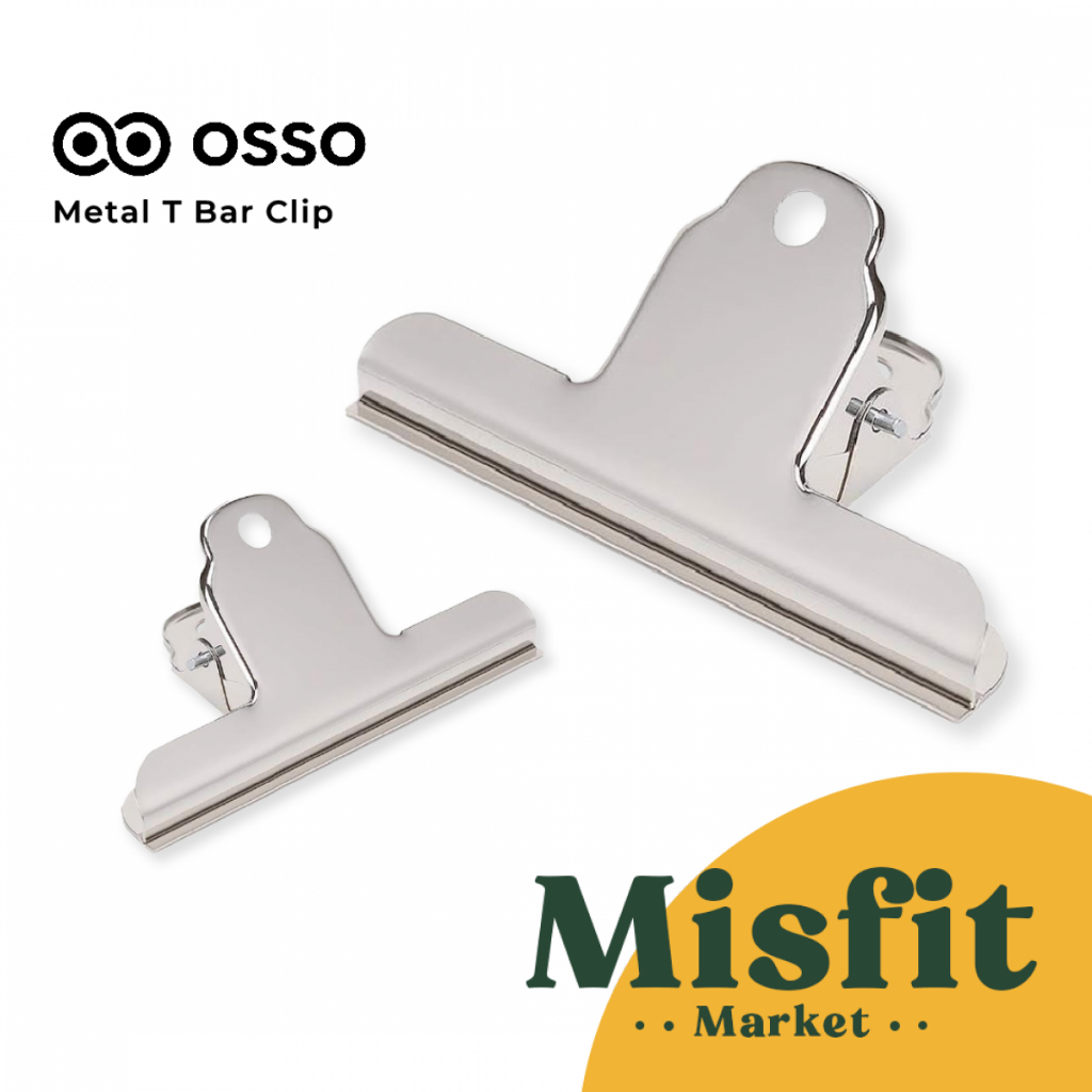 

OSSO Metal T Bar Clip Klip Penjepit Kertas Dokumen Silver