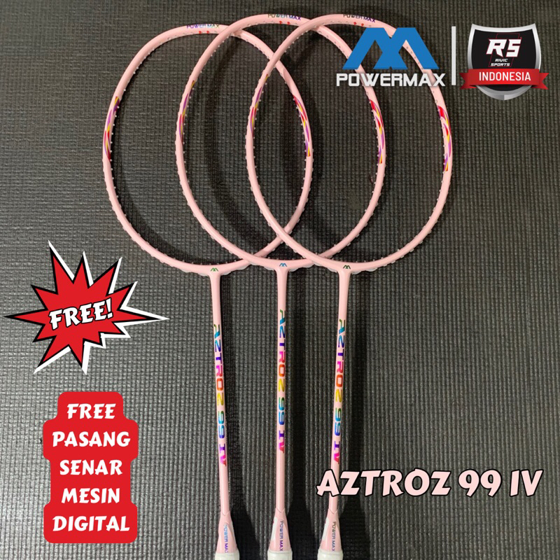 Raket POWERMAX AZTROZ 99 IV 33LBS Power Max Raket Badminton Original 100%