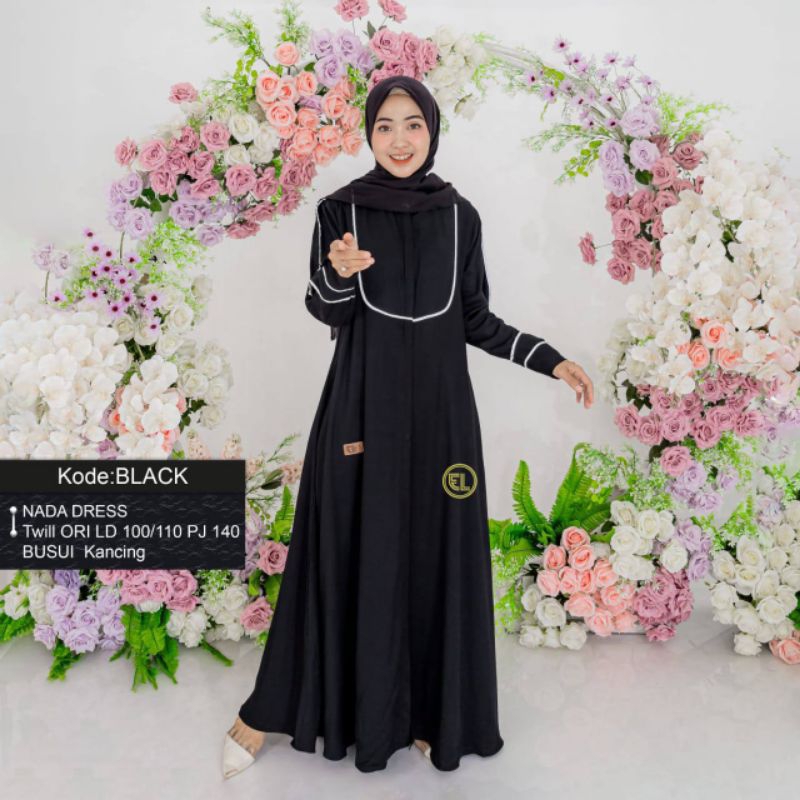 GAMIS ELZHAF HITAM | DRESS HITAM | GAMIS HITAM POLOS | BIG SALE FASHION | GAMIS TWILL ELZHAF | DASTE
