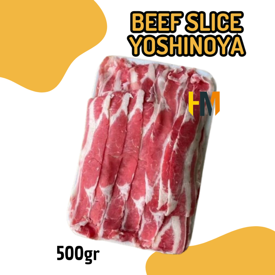 

Beef Slice Yoshinoya 500gr/Slice Daging Lemak/Slice Daging Enak