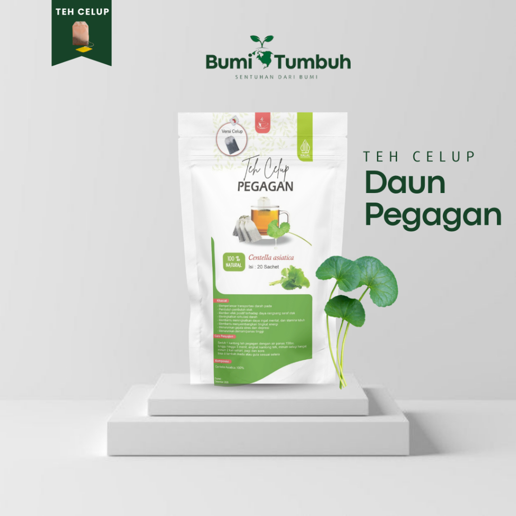 

Bumi Tumbuh - Teh Celup Daun Pegagan Centella Herba Tea Organik