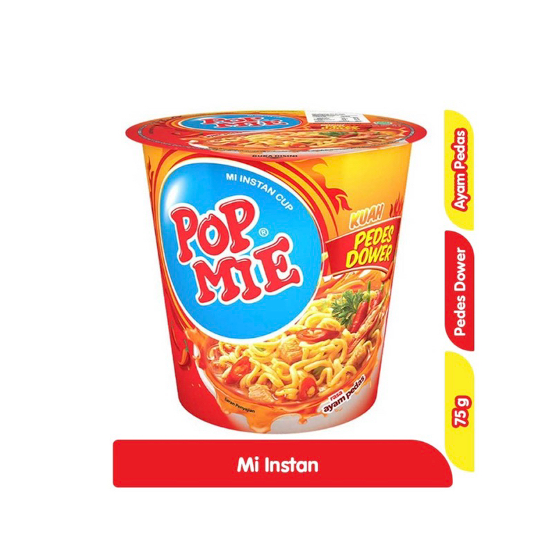 

Pop Mie Mi Instan Cup Kuah Pedas Dower Ayam Pedas 75 g