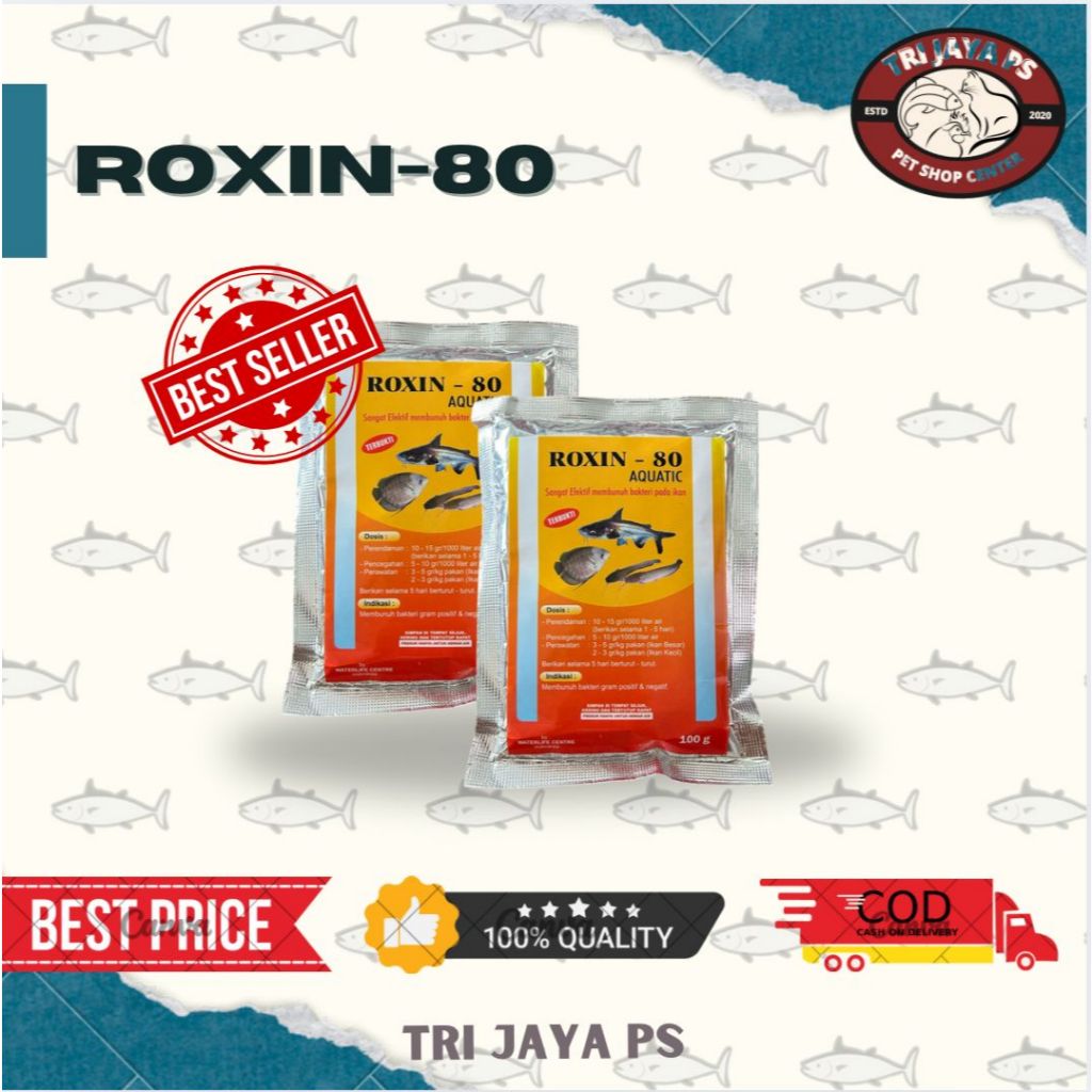 ROXIN-80(100grm) OBAT IKAN AMPUH PEMBUNUH BAKTERI