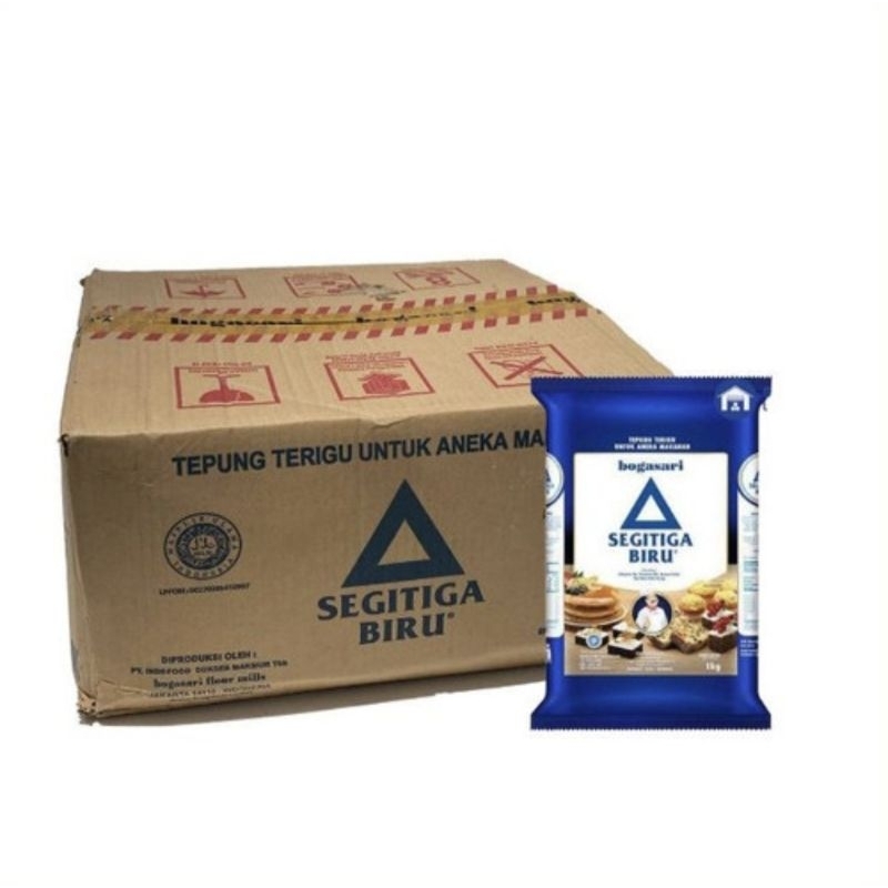 

Tepung Terigu Segitiga Biru 12 pcs × 1 kg 1 Dus